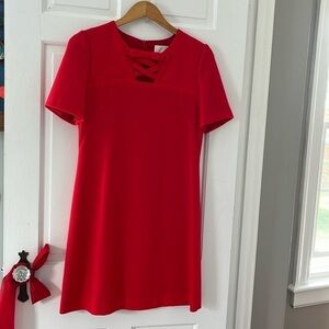Jane Atelier (formerly goat) red wool shift dress